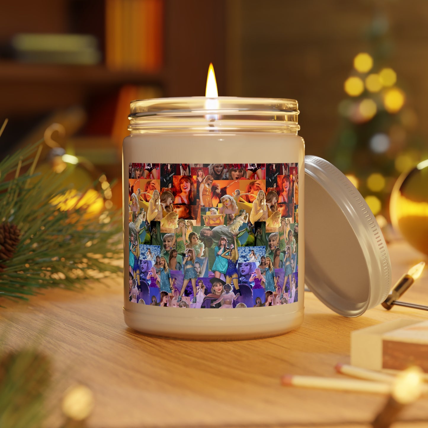 Taylor Swift Rainbow Photo Collage Scented Candle