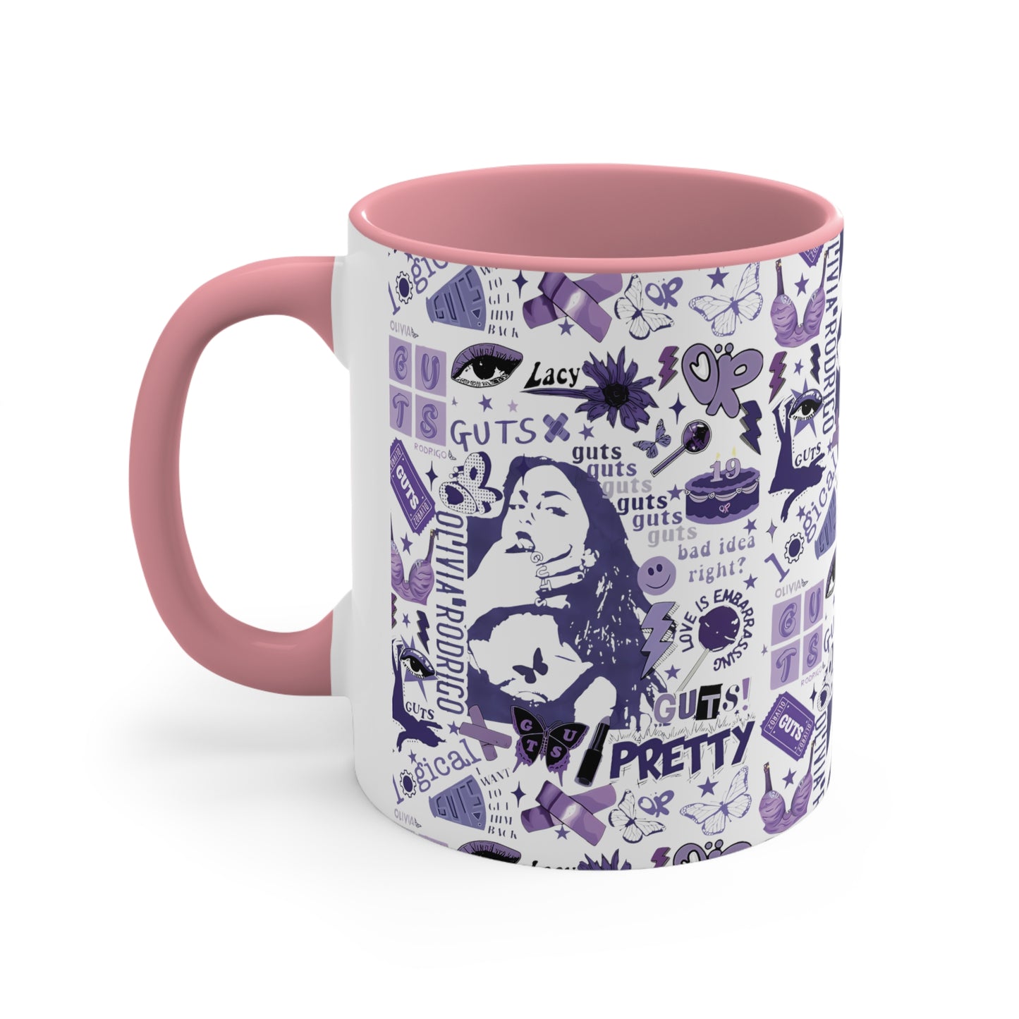 Olivia Rodrigo Guts Tour Collage Accent Coffee Mug, 11oz