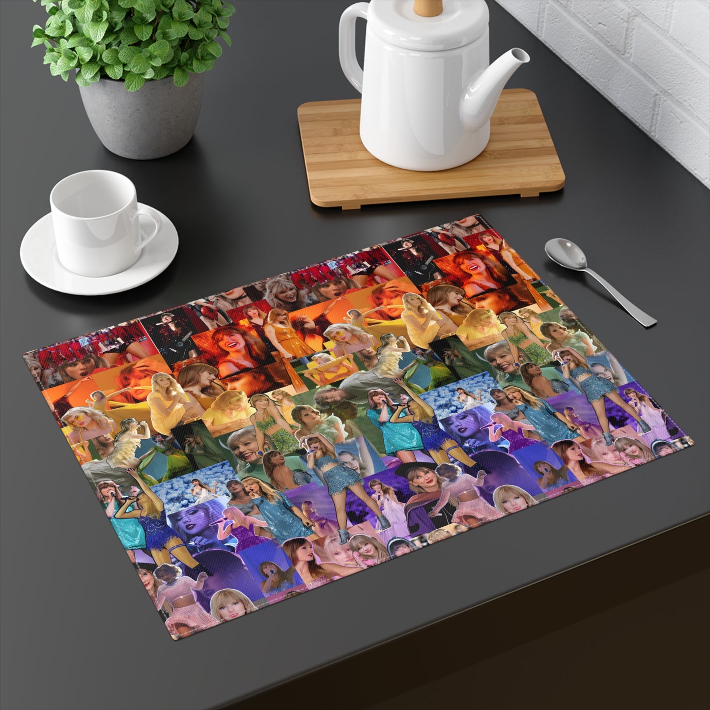 Taylor Swift Rainbow Photo Collage Placemat