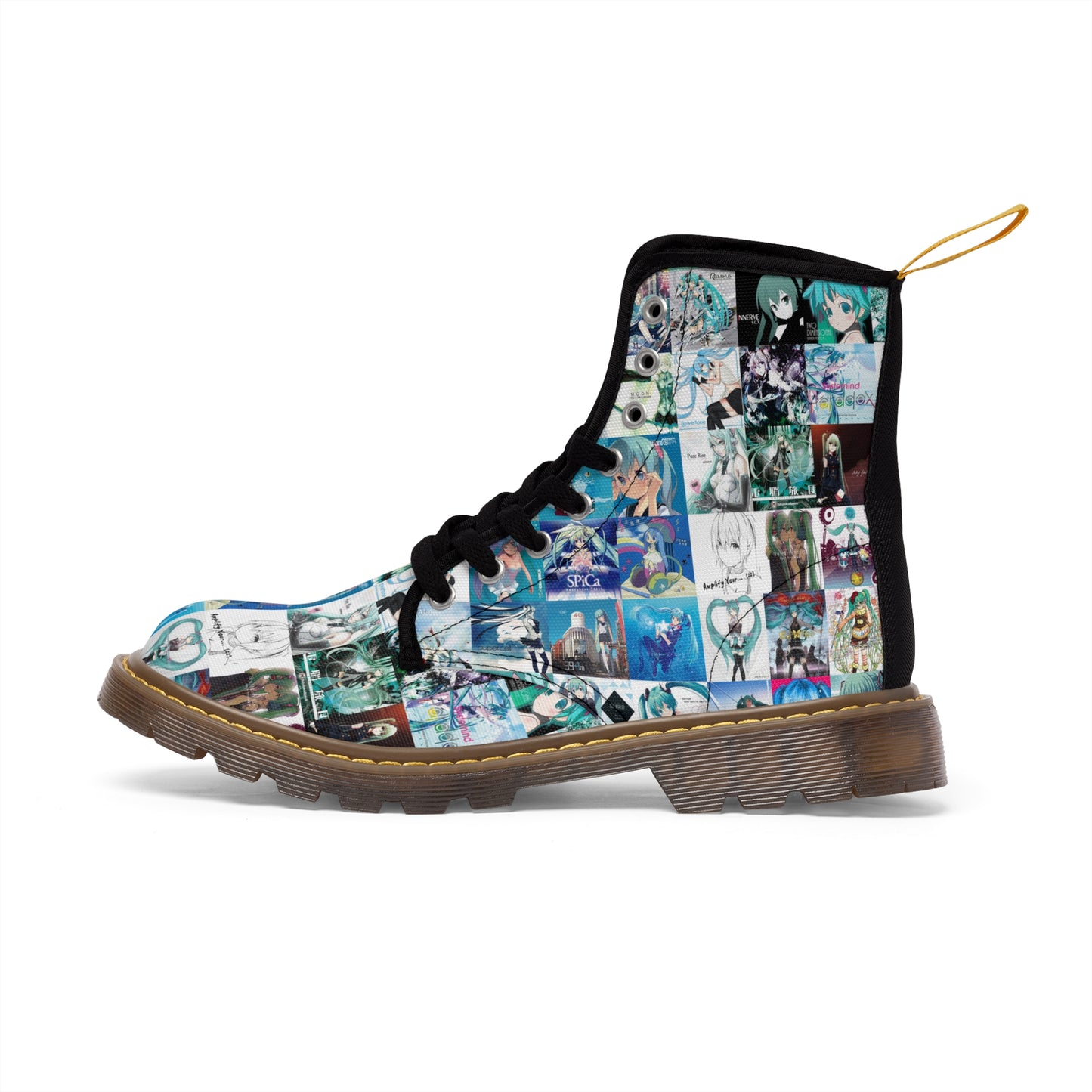 Hatsune Miku Album Cover Collage Women's Canvas Boots