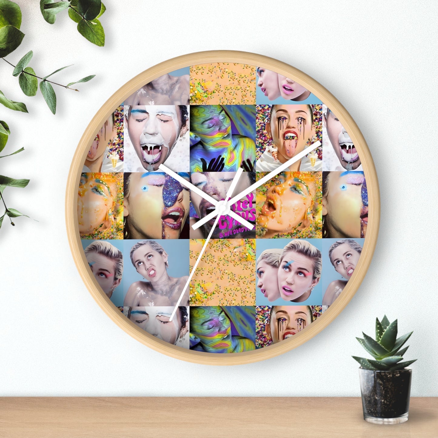 Miley Cyrus & Her Dead Petz Mosaic Wall Clock