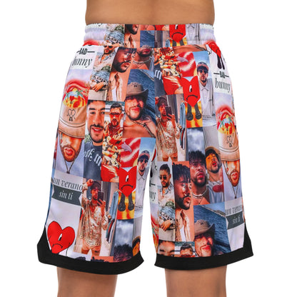 Bad Bunny Un Verano Sin Ti Photo Collage Basketball Rib Shorts