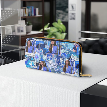 Olivia Rodrigo Blue Aesthetic Collage Zipper Wallet