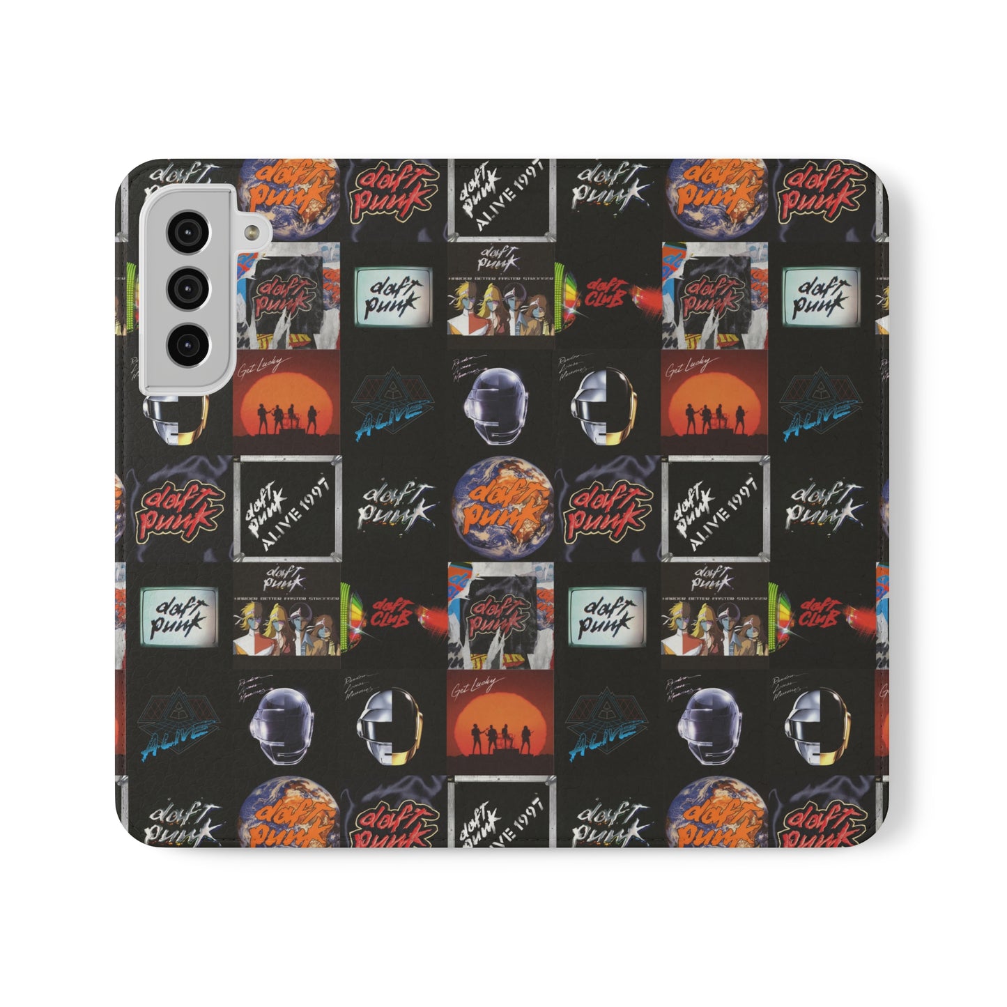 Daft Punk Album Cover Art Collage Phone Flip Case