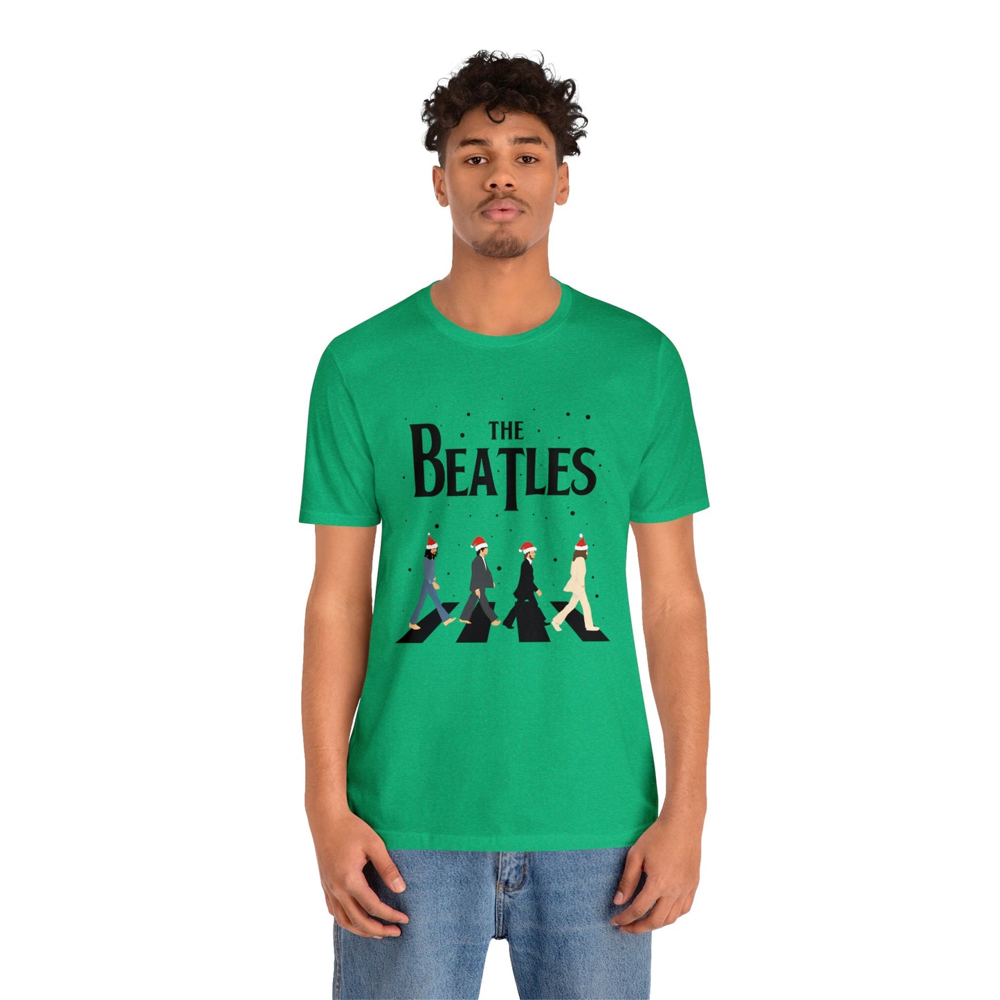 The Beatles Abbey Road Santas Unisex Jersey Short Sleeve Tee Shirt