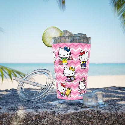 Hello Kitty Playtime Collage Sunsplash Tumbler with Straw