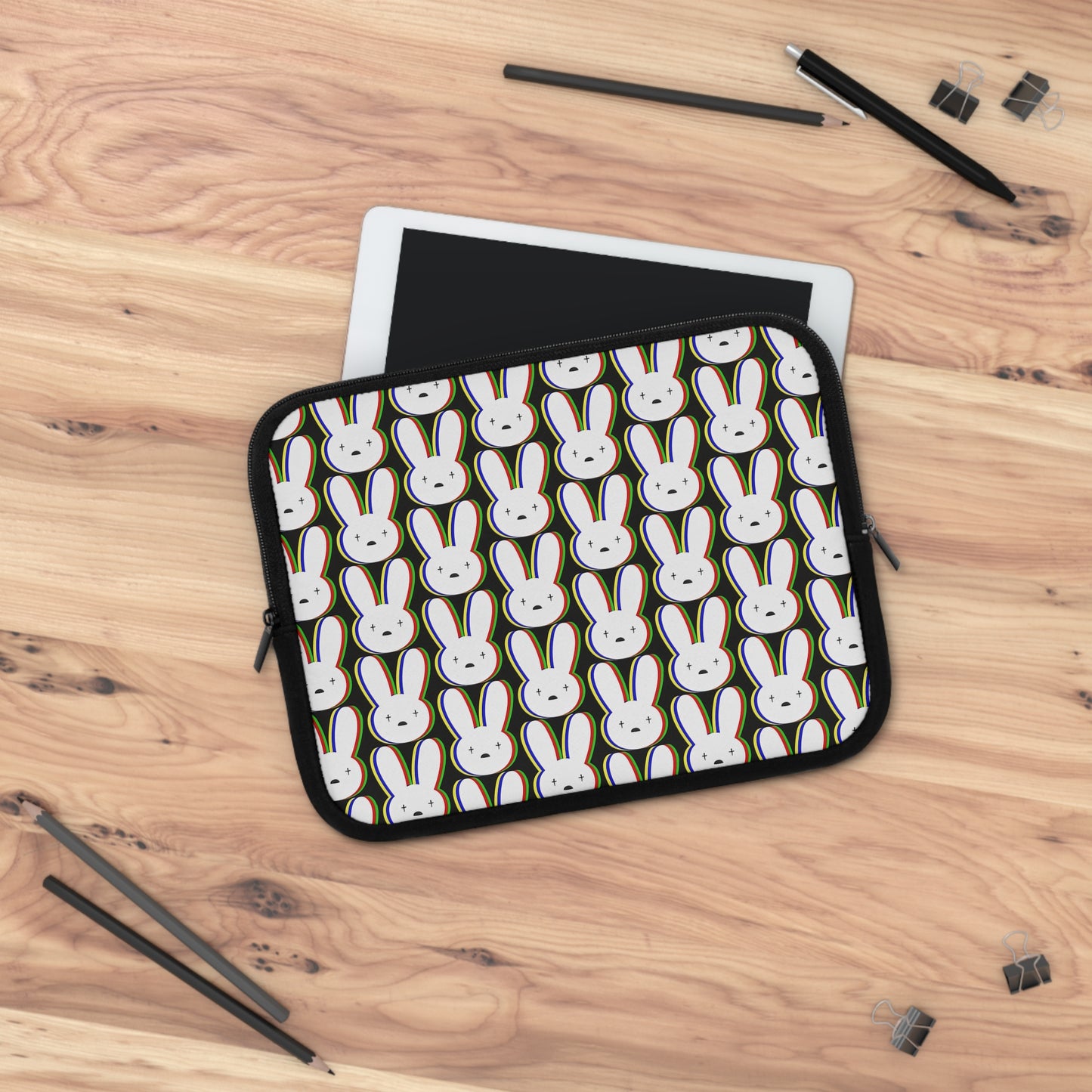 Bad Bunny Logo Pattern Laptop Sleeve