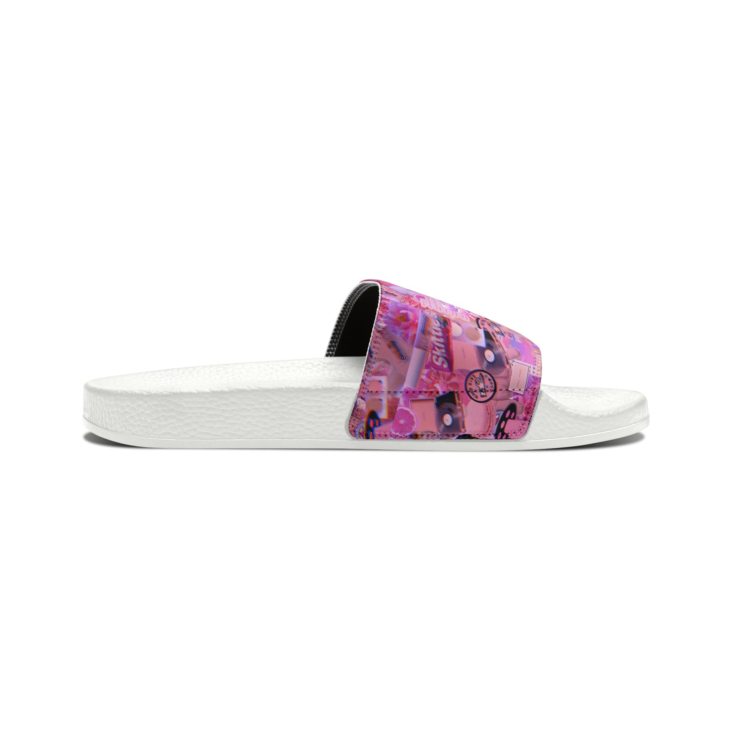 Ariana Grande Purple Vibes Collage Youth Slide Sandals