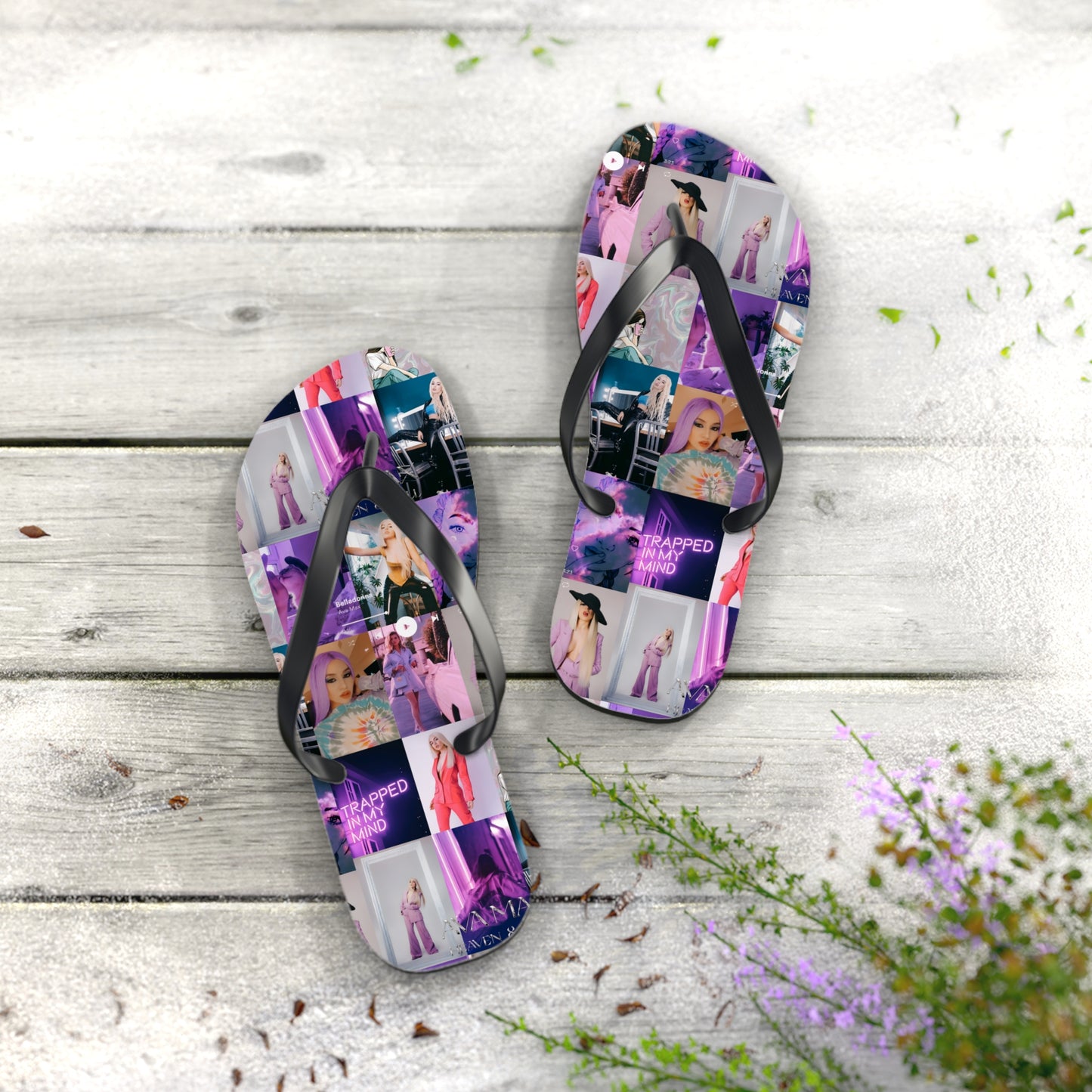 Ava Max Belladonna Photo Collage Flip Flops