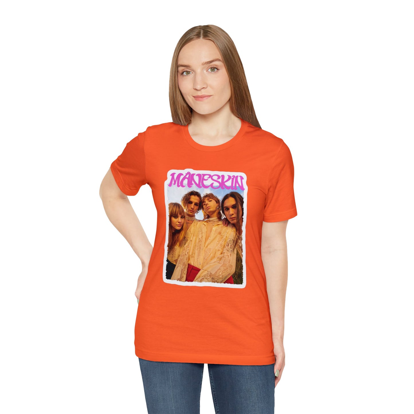 Måneskin Group Photo Unisex Jersey Short Sleeve Tee Shirt