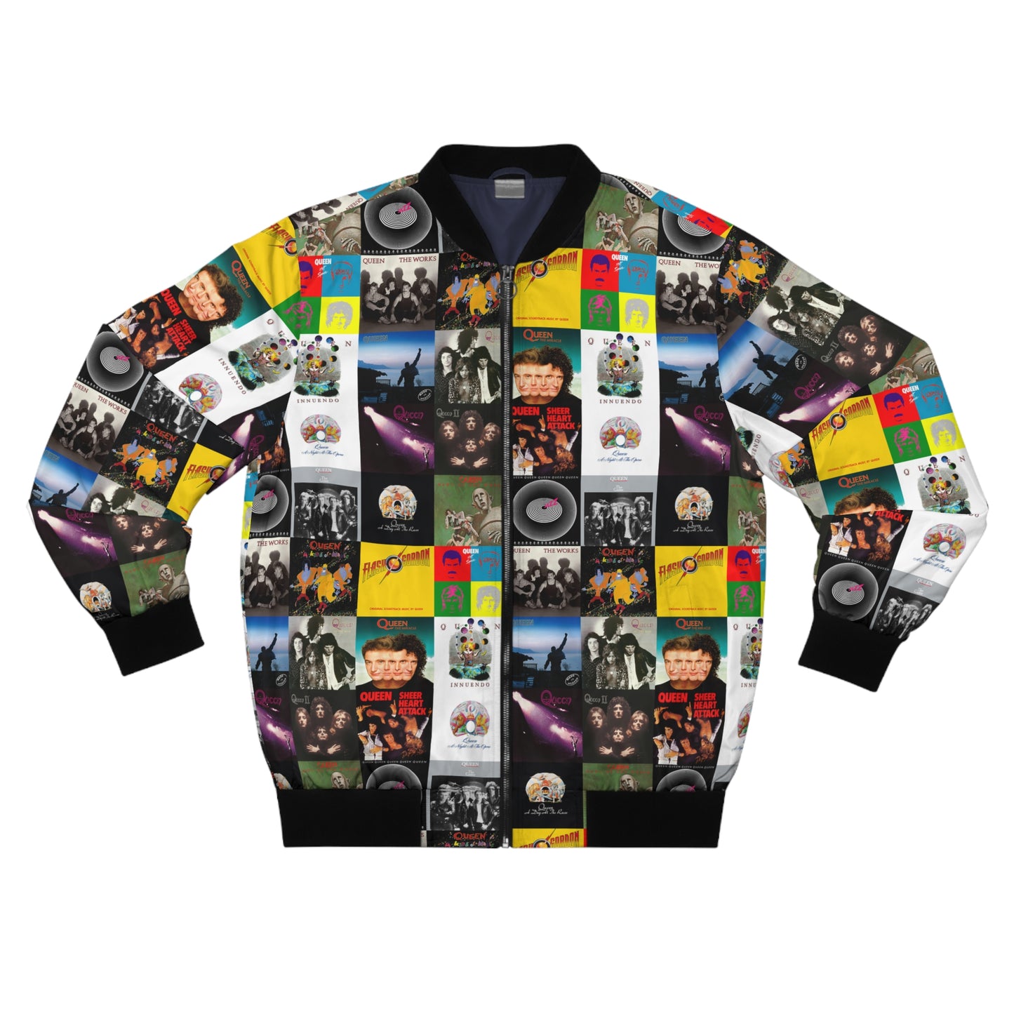 Queen Album Cover Collage Men's Bomber Jacket