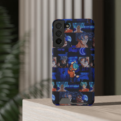 Dragon Ball Z Saiyan Moonlight Collage Phone Case With Card Holder