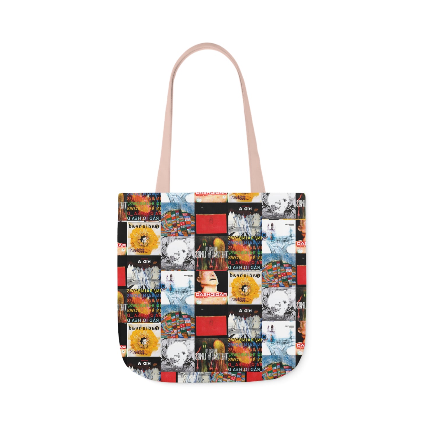 Radiohead Album Cover Collage Polyester Canvas Tote Bag