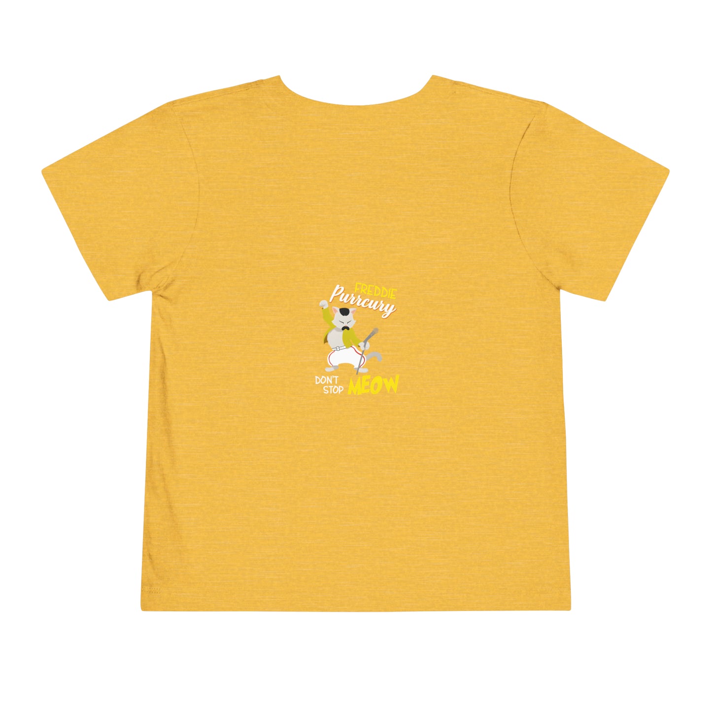 Queen Don't Stop Meow Freddie Purrcury Toddler Short Sleeve Tee