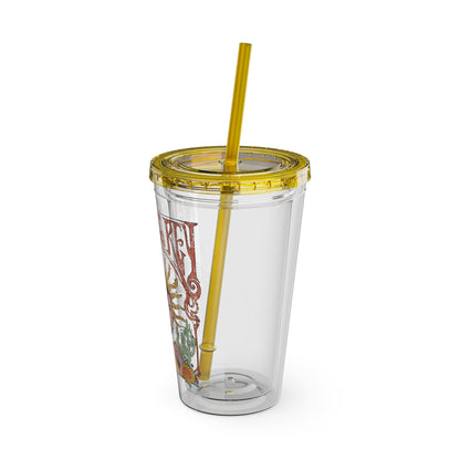 Lana Del Rey Vintage Artwork Sunsplash Tumbler with Straw