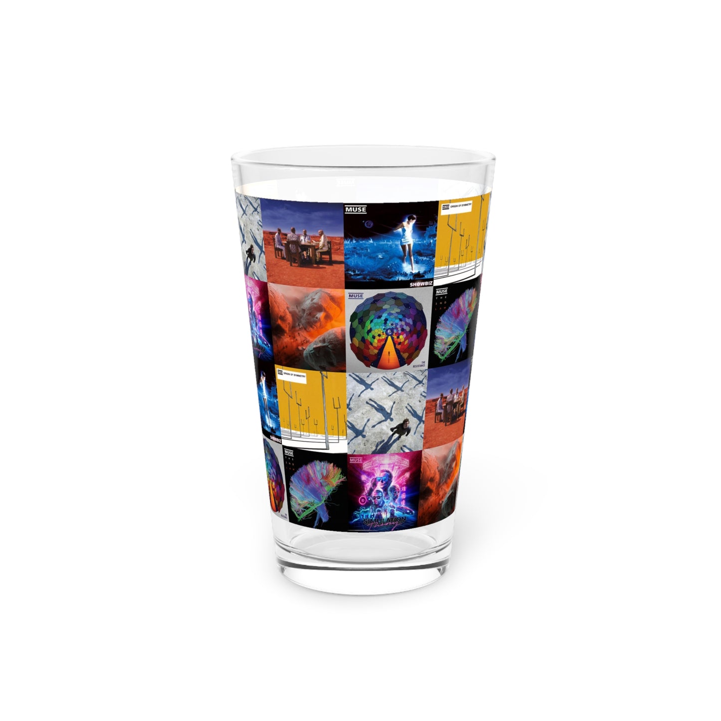 Muse Album Cover Collage Pint Glass