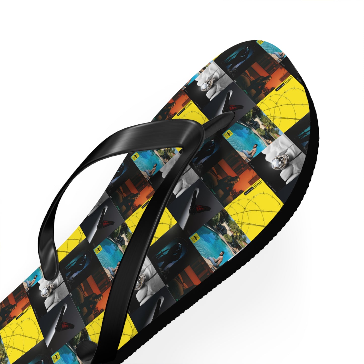 Post Malone On Tour Collage Flip Flops