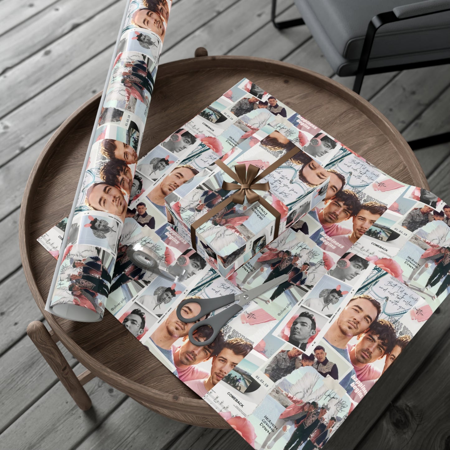 Jonas Brother Happiness Begins Collage Gift Wrap Paper