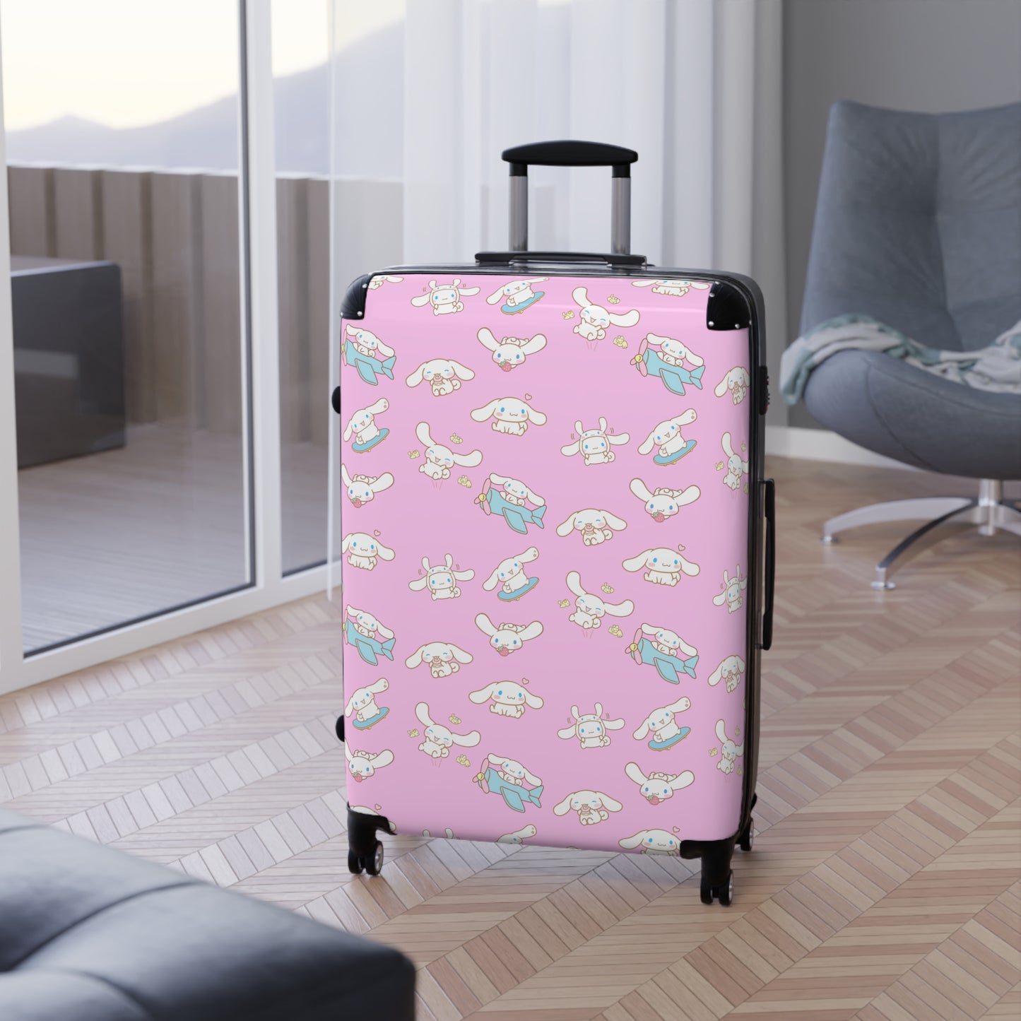 Cinnamoroll Playing Around Pattern Suitcase