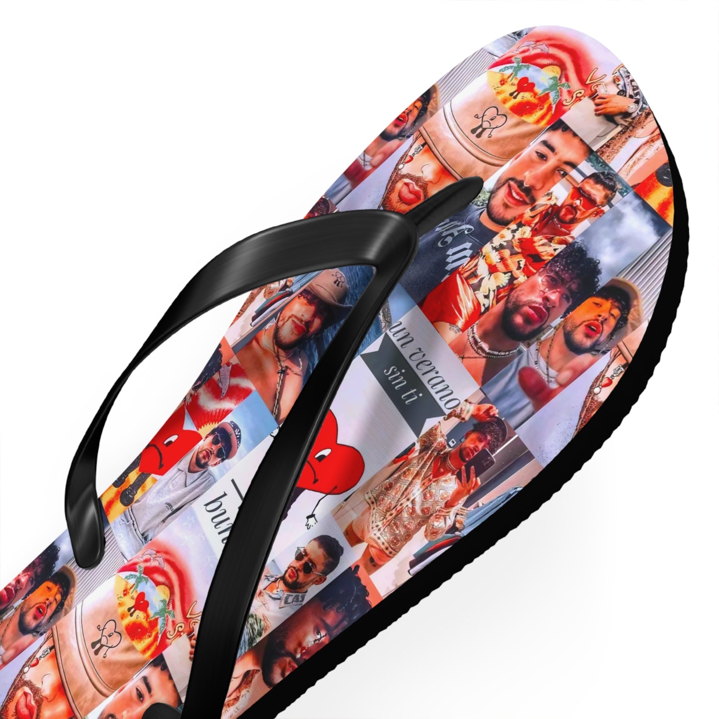 Bad Bunny Un Verano Sin Ti Photo Collage Flip Flops