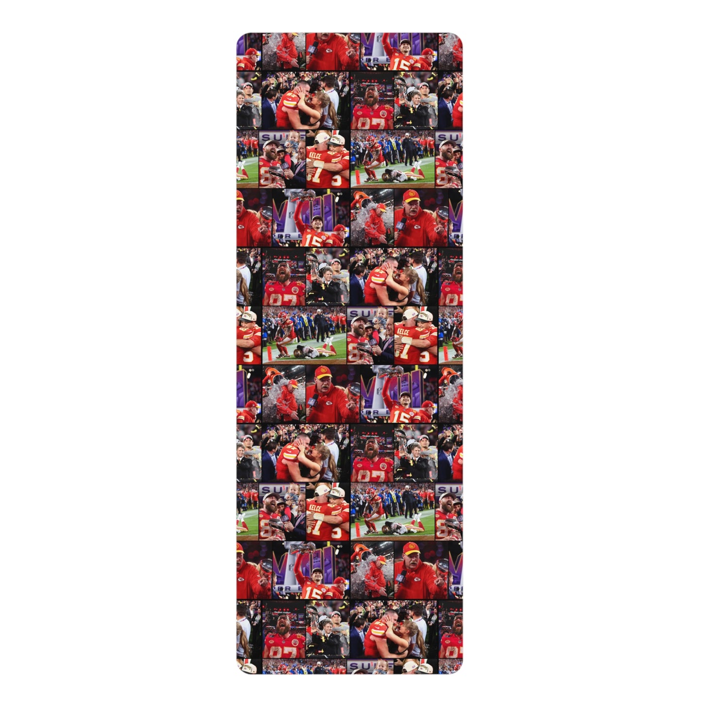 Kansas City Chiefs Superbowl LVIII Championship Victory Collage Rubber Yoga Mat