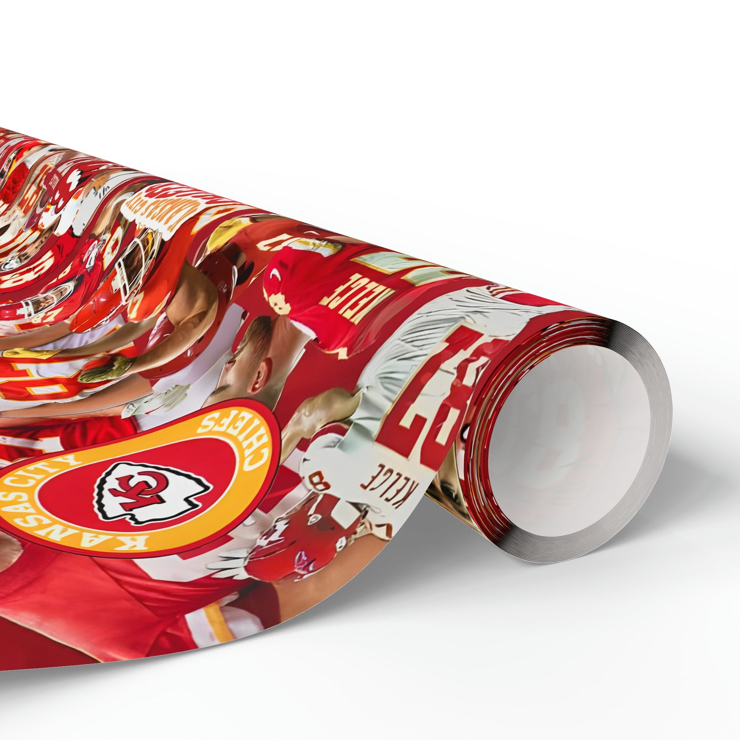 Travis Kelce Chiefs Red Collage Gift Wrapping Paper