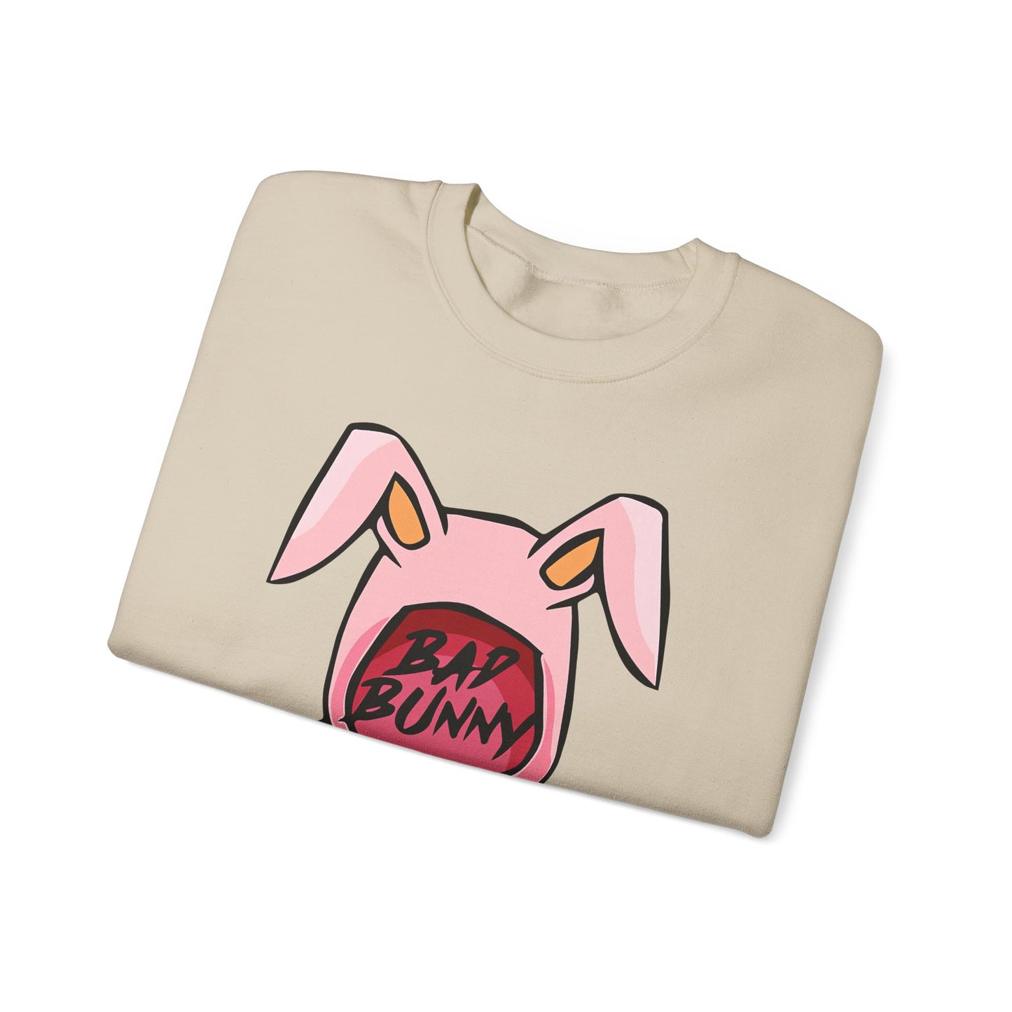 Bad Bunny Hoodie Logo Unisex Heavy Blend Crewneck Sweatshirt