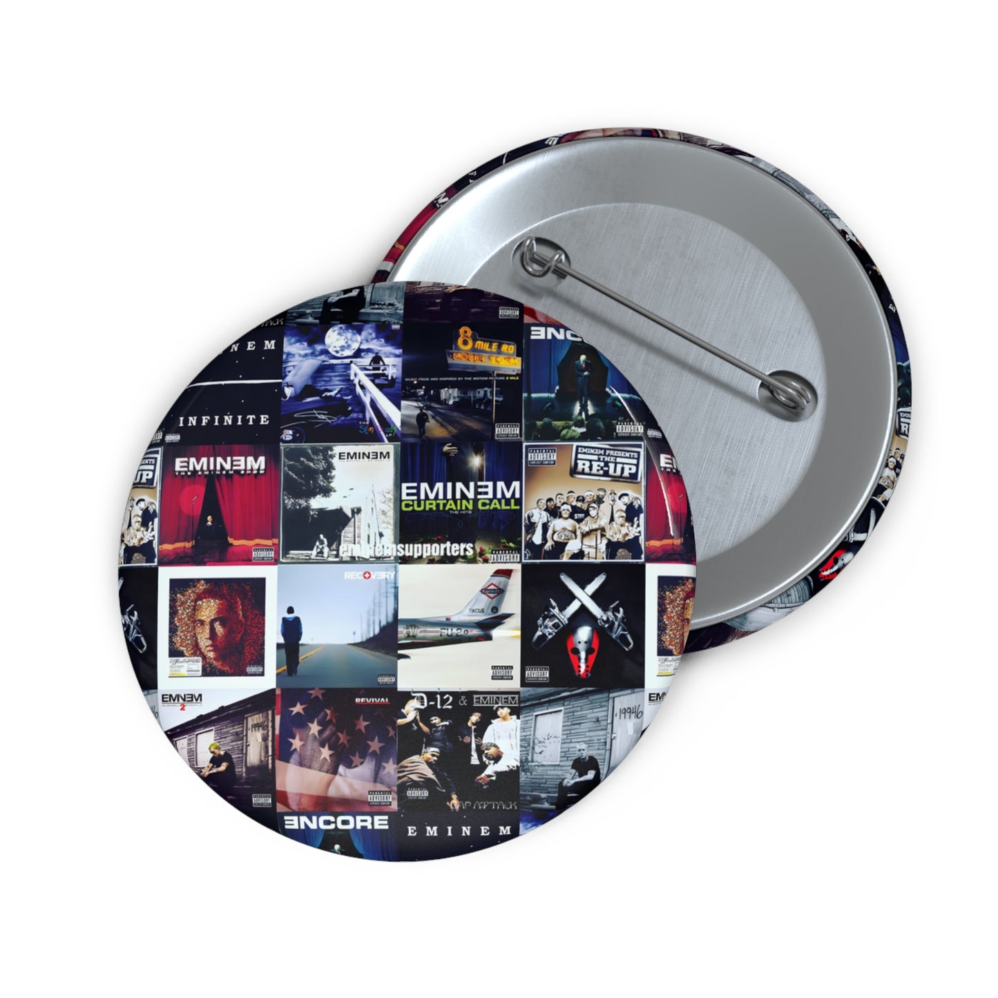 Eminem Album Art Cover Collage Round Pin