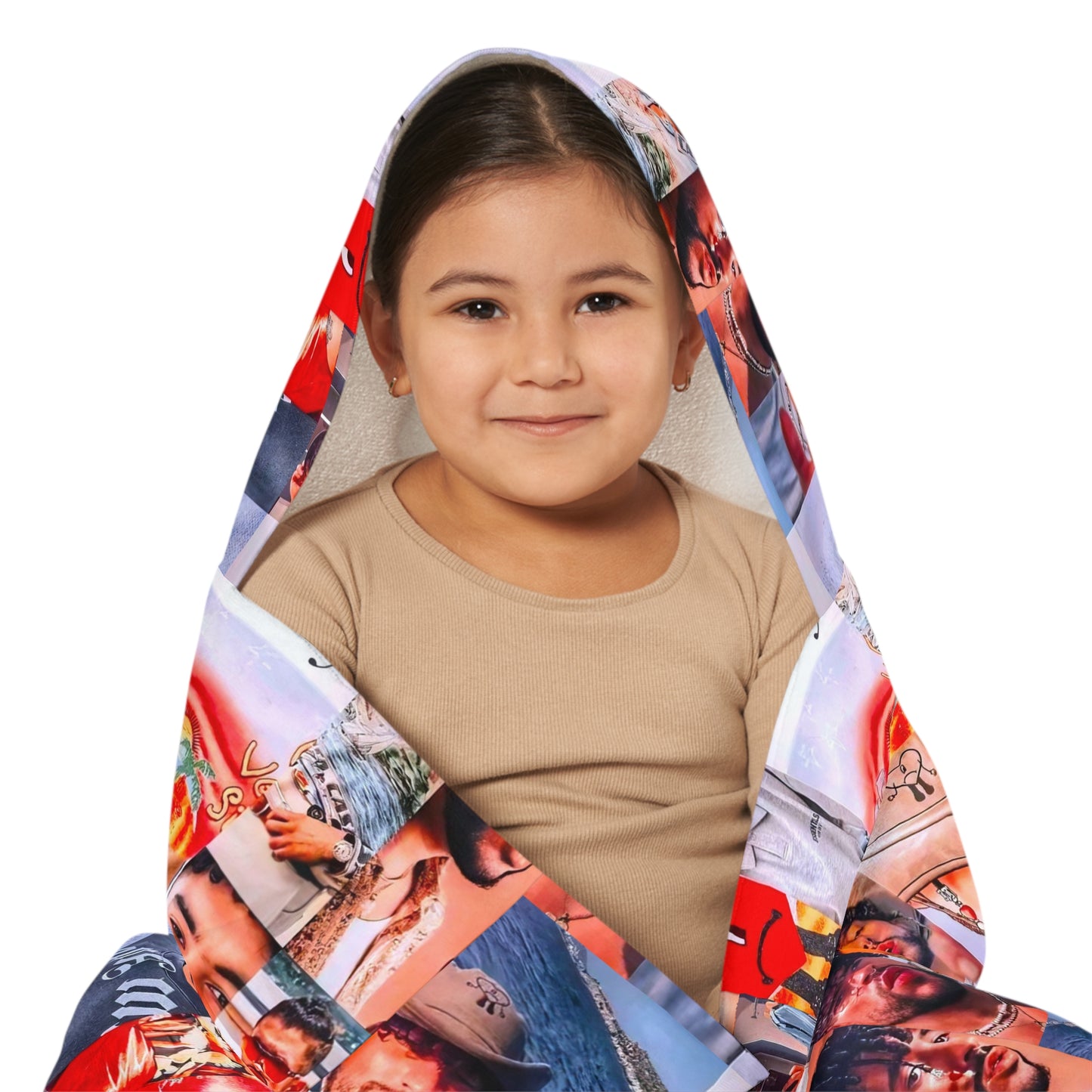 Bad Bunny Un Verano Sin Ti Photo Collage Youth Hooded Towel