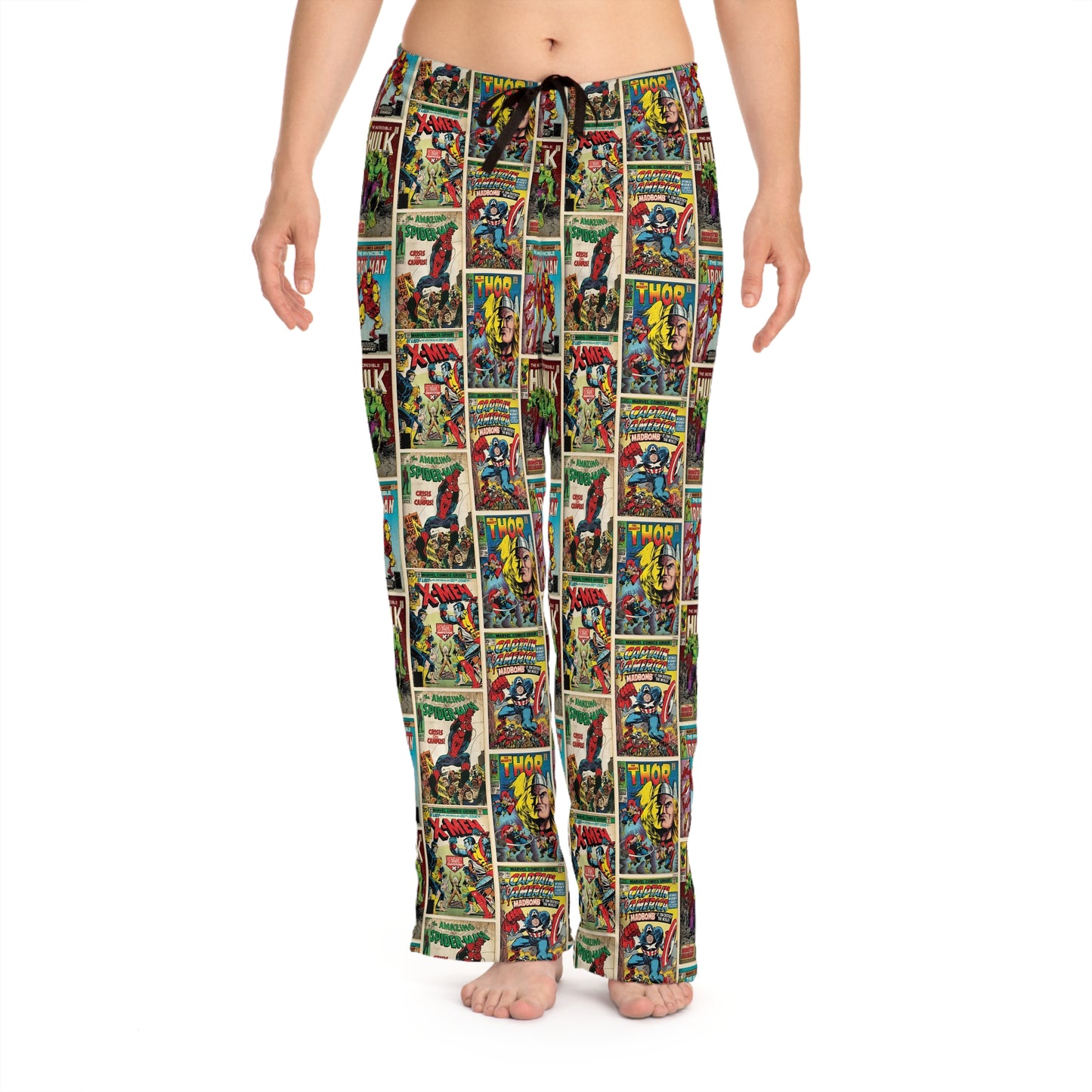 Marvel Comic Book Cover Collage Women's Pajama Pants