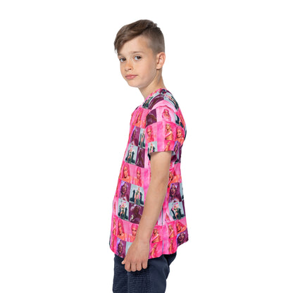 Doja Cat Hot Pink Mosaic Kids Sports Jersey