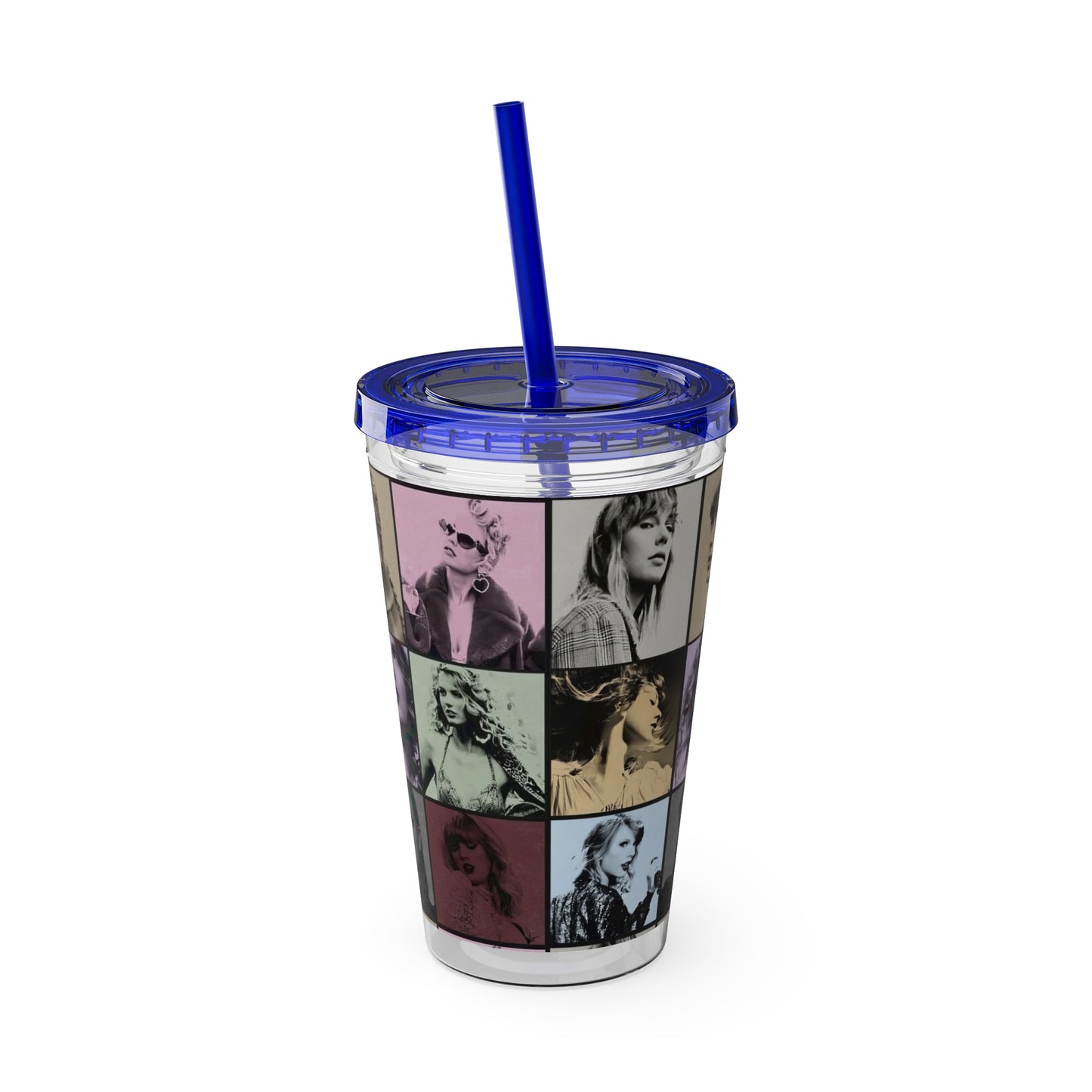 Taylor Swift Eras Collage Sunsplash Tumbler with Straw