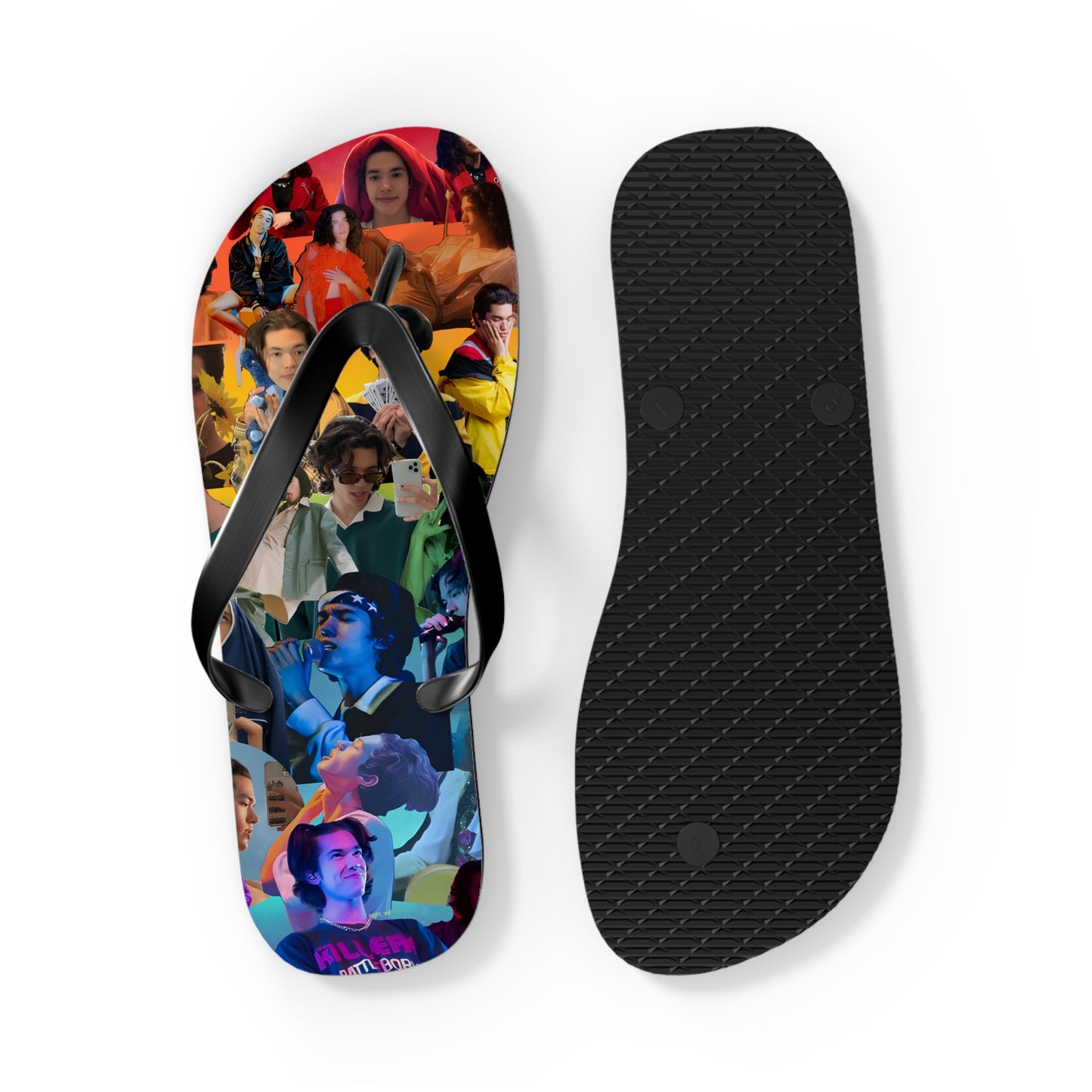 Conan Grey Rainbow Photo Collage Flip Flops