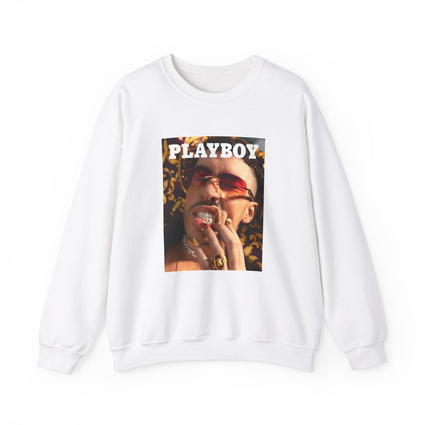 Bad Bunny Playboy Cover Unisex Heavy Blend Crewneck Sweatshirt