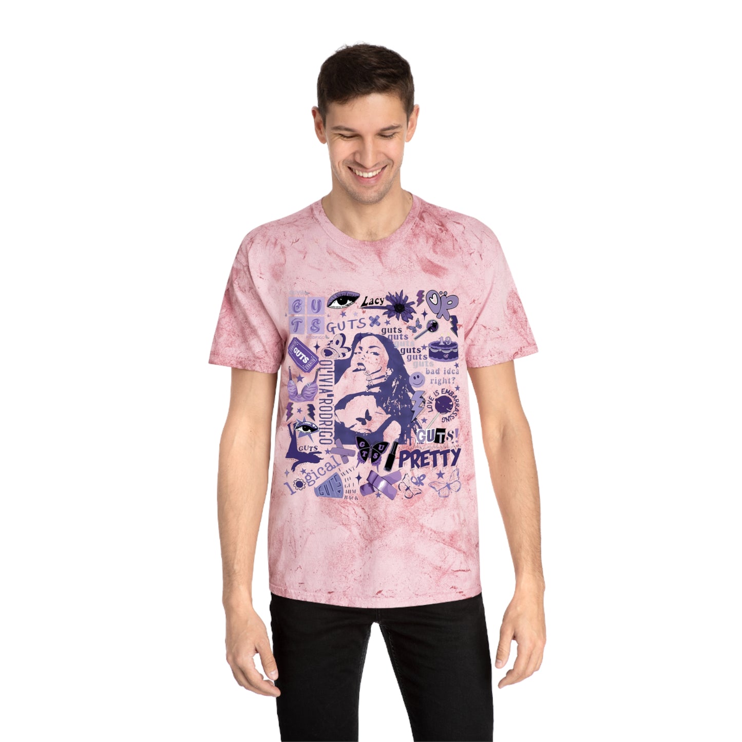 Olivia Rodrigo Guts Tour Collage Unisex Color Blast T-Shirt