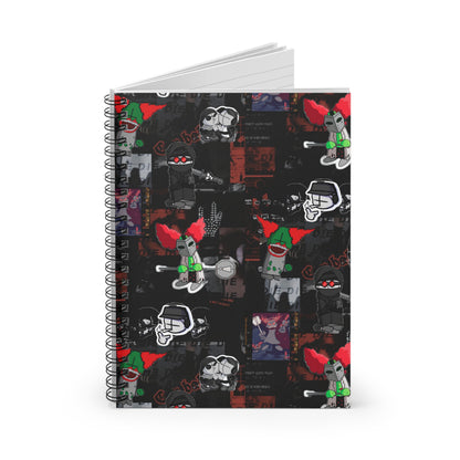 Madness Combat Dark Aesthetic Collage Spiral Notebook - Ruled Line