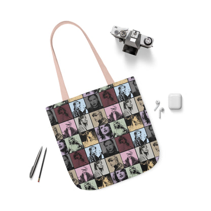 Taylor Swift Eras Collage Polyester Canvas Tote Bag