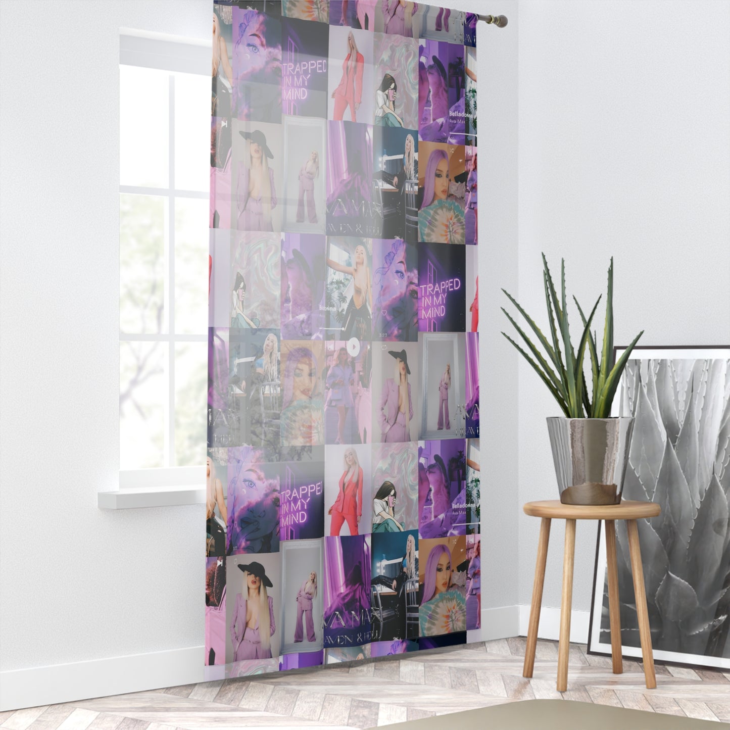 Ava Max Belladonna Photo Collage Window Curtain