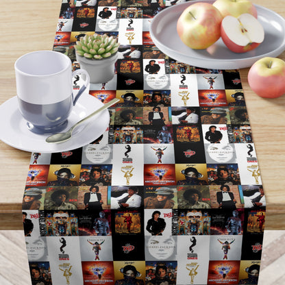 Michael Jackson Album Cover Collage Table Runner