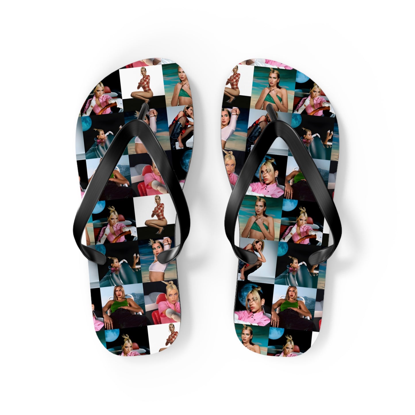 Dua Lipa Future Nostalgia Mosaic Flip Flops