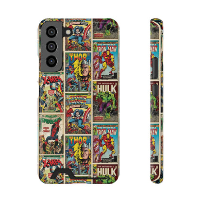 Marvel Comic Book Cover Collage Phone Case With Card Holder