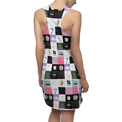 BTS Album Cover Art Collage Women's Cut & Sew Racerback Dress