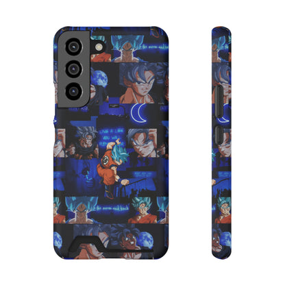 Dragon Ball Z Saiyan Moonlight Collage Phone Case With Card Holder