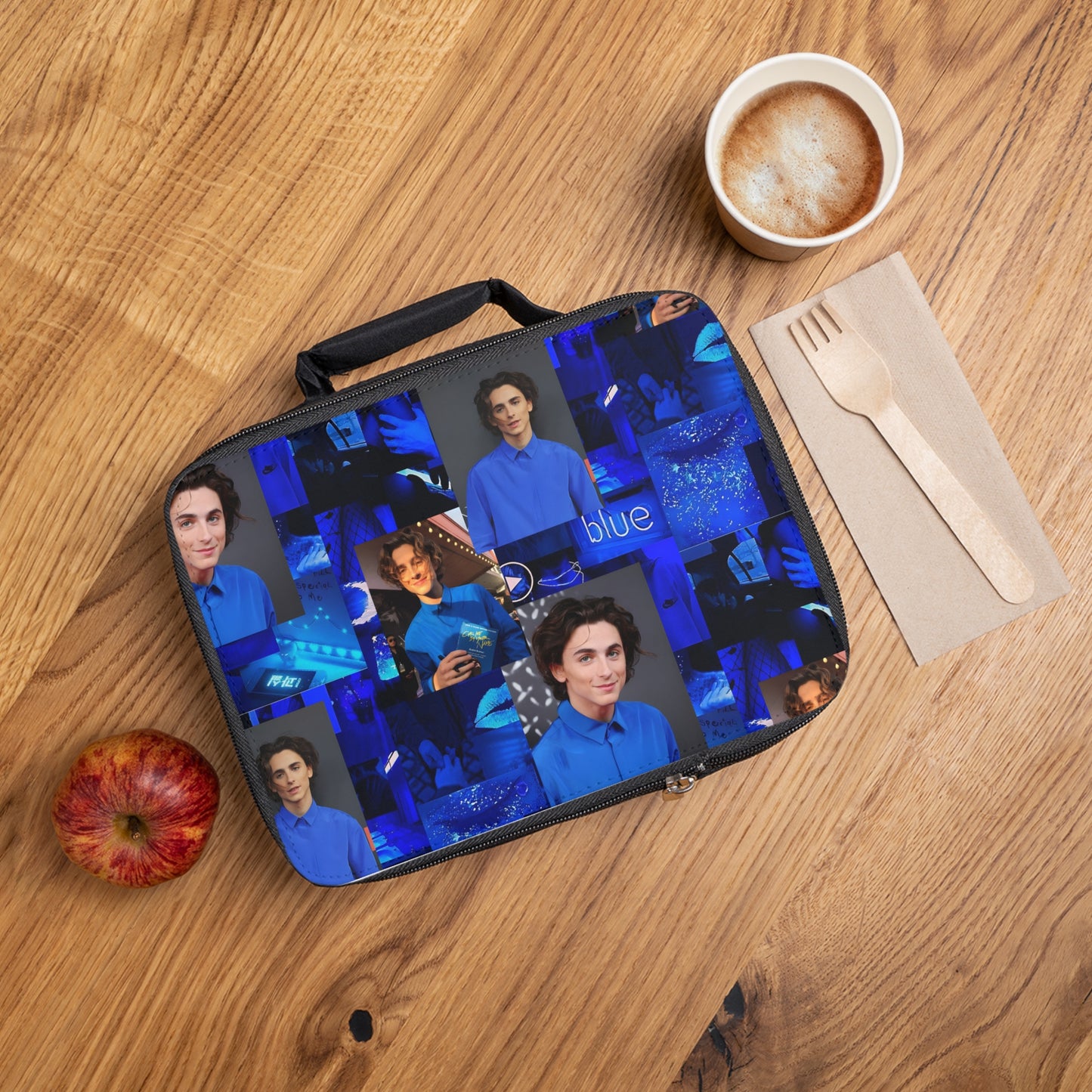 Timothee Chalamet Cool Blue Collage Lunch Bag