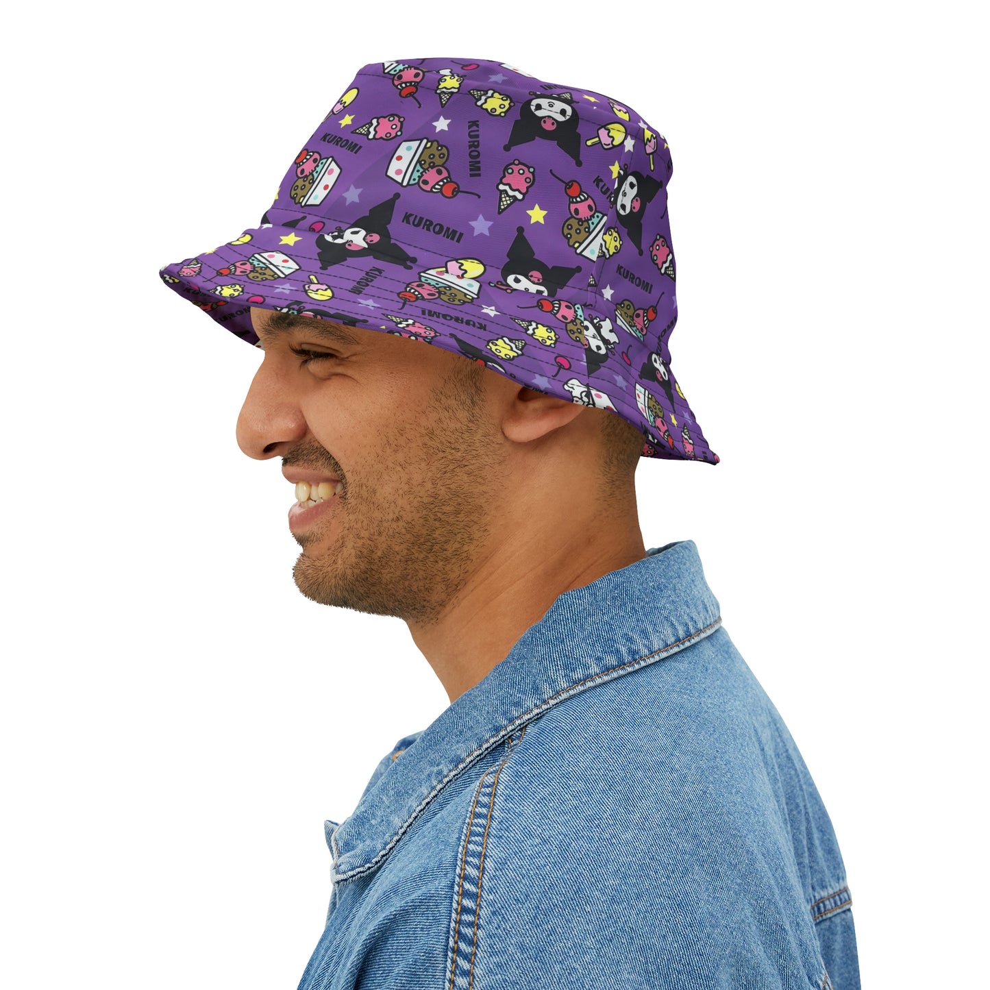 Kuromi Ice Cream Sundae Pattern Bucket Hat