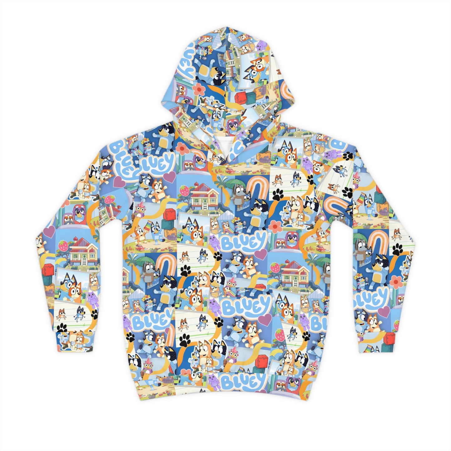 Bluey Playtime Collage Children's Hoodie