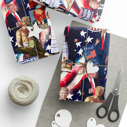 Donald Trump 2024 MAGA Montage Gift Wrapping Paper