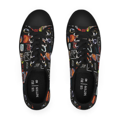 Daft Punk Album Cover Art Collage Women's Low Top Sneakers