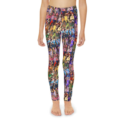 Olivia Rodrigo Rainbow Collage Youth Full-Length Leggings