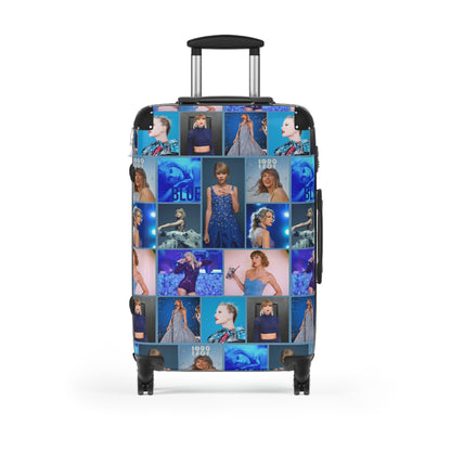 Taylor Swift Blue Aesthetic Collage Suitcase